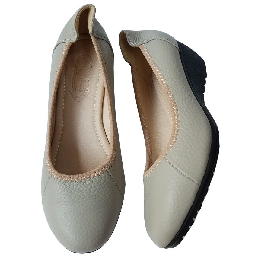 . Giày búp bê da bò thật BIGGBEN cao 4cm HKD344 ;'.