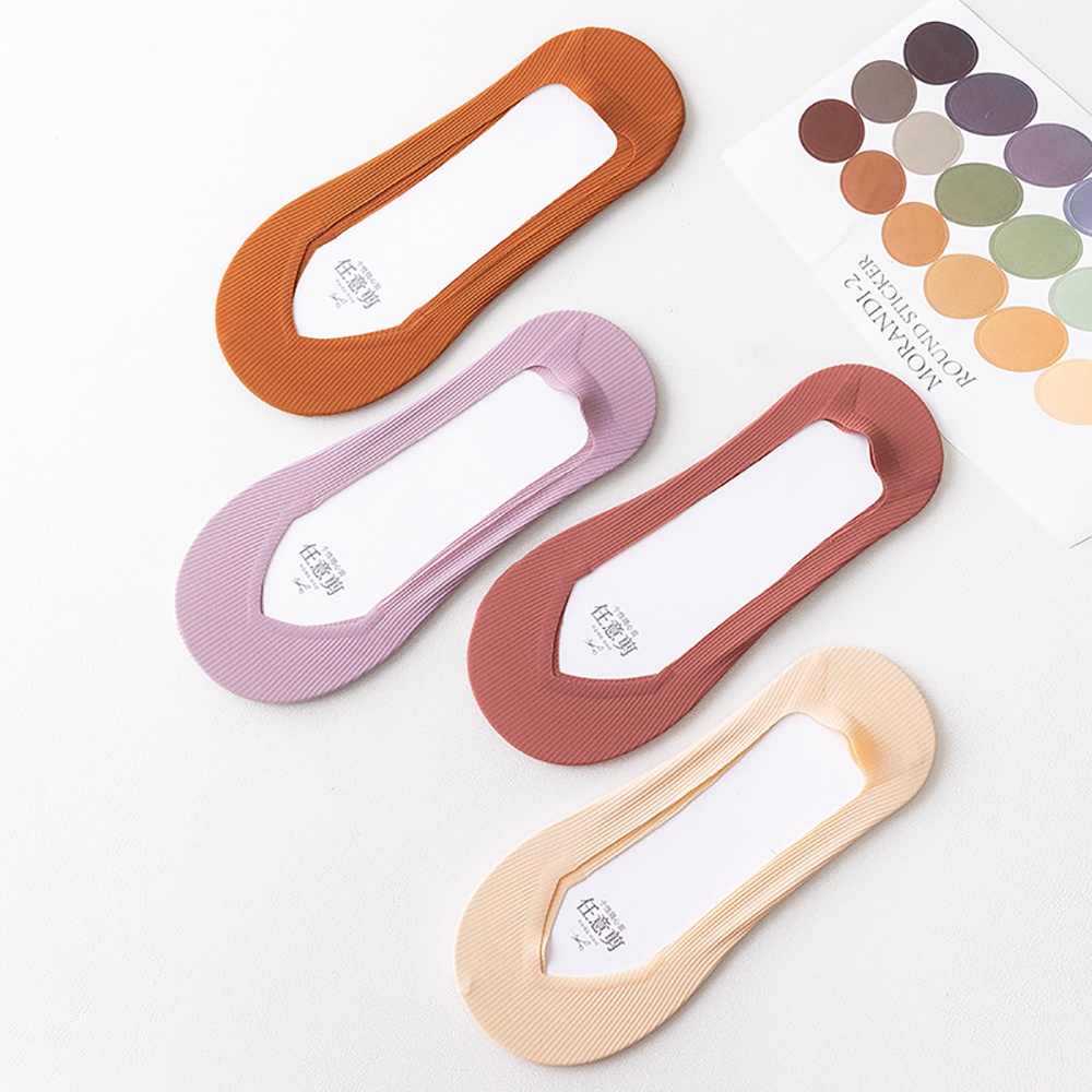 Vớ cotton cổ thấp thoáng khí đơn giản thời trang dành cho nữ