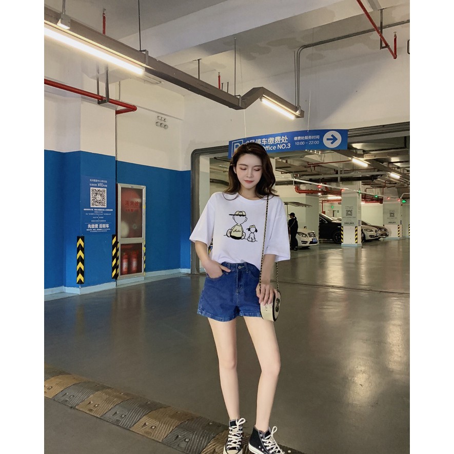 [Mã WARN10 giảm 10k đơn 99k] Áo thun tay lỡ form rộng unisex 100% COTTON - Áo phông nữ NICK SABI SHOP | BigBuy360 - bigbuy360.vn