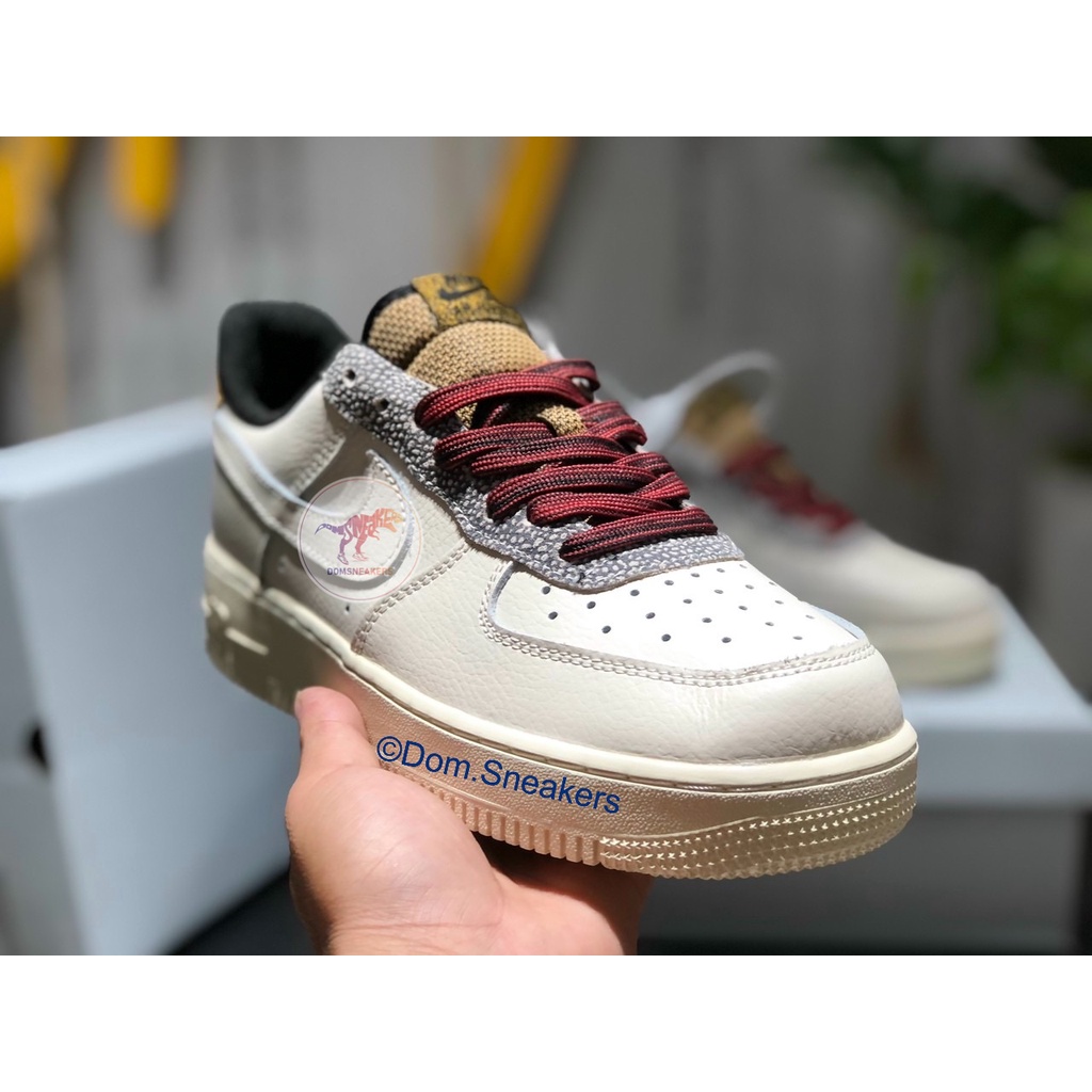 (Full box-bill) Giày thể thao nam nữ Nike AF1 phối trắng dây đỏ (bản siêu đẹp)
