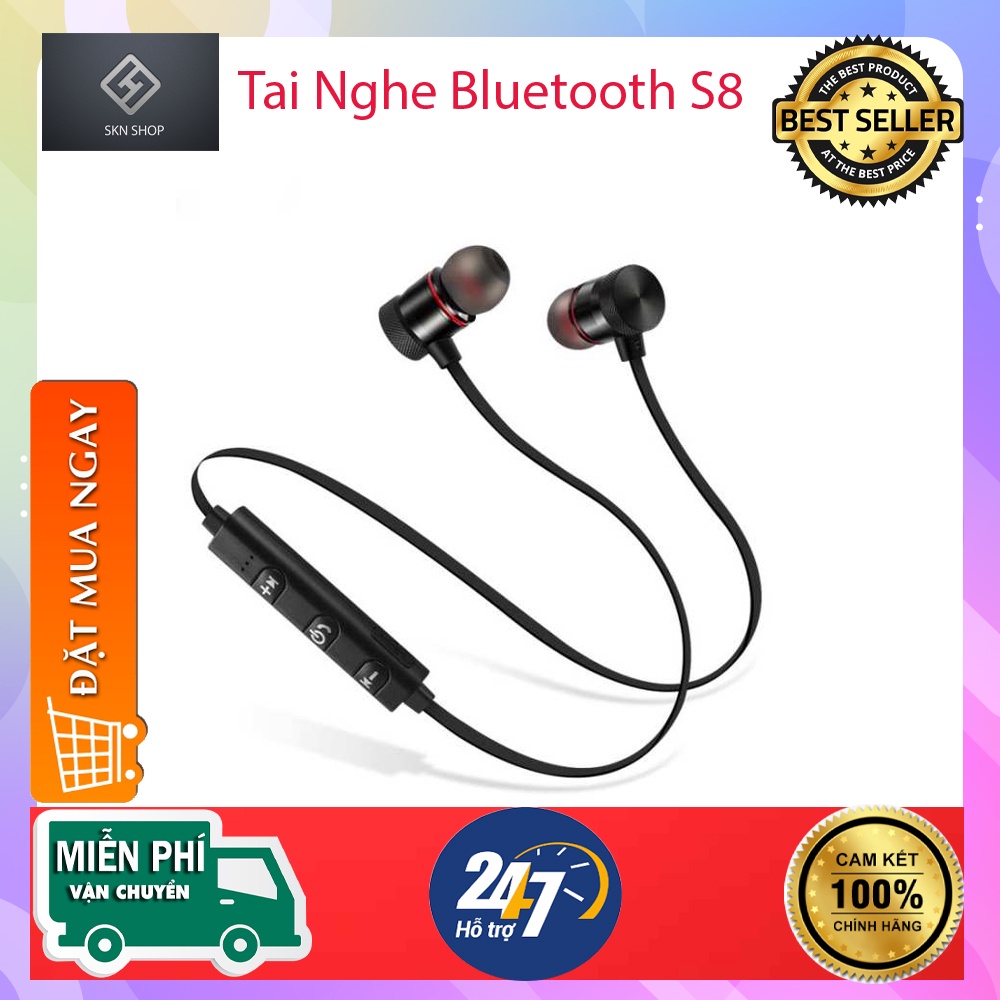 Tai Nghe Giá Rẻ Sport Headset S8- Tai Nghe BLUETOOTH Không Dây Hàng Loại 1