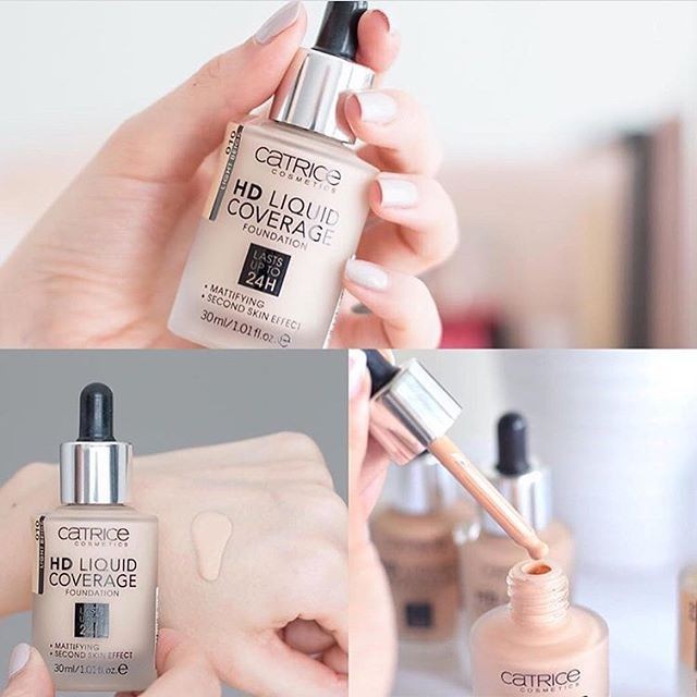 Kem Nền Kiềm Dầu Catrice 24H HD Liquid Coverage Foundation Che Phủ Tốt Chính Hãng