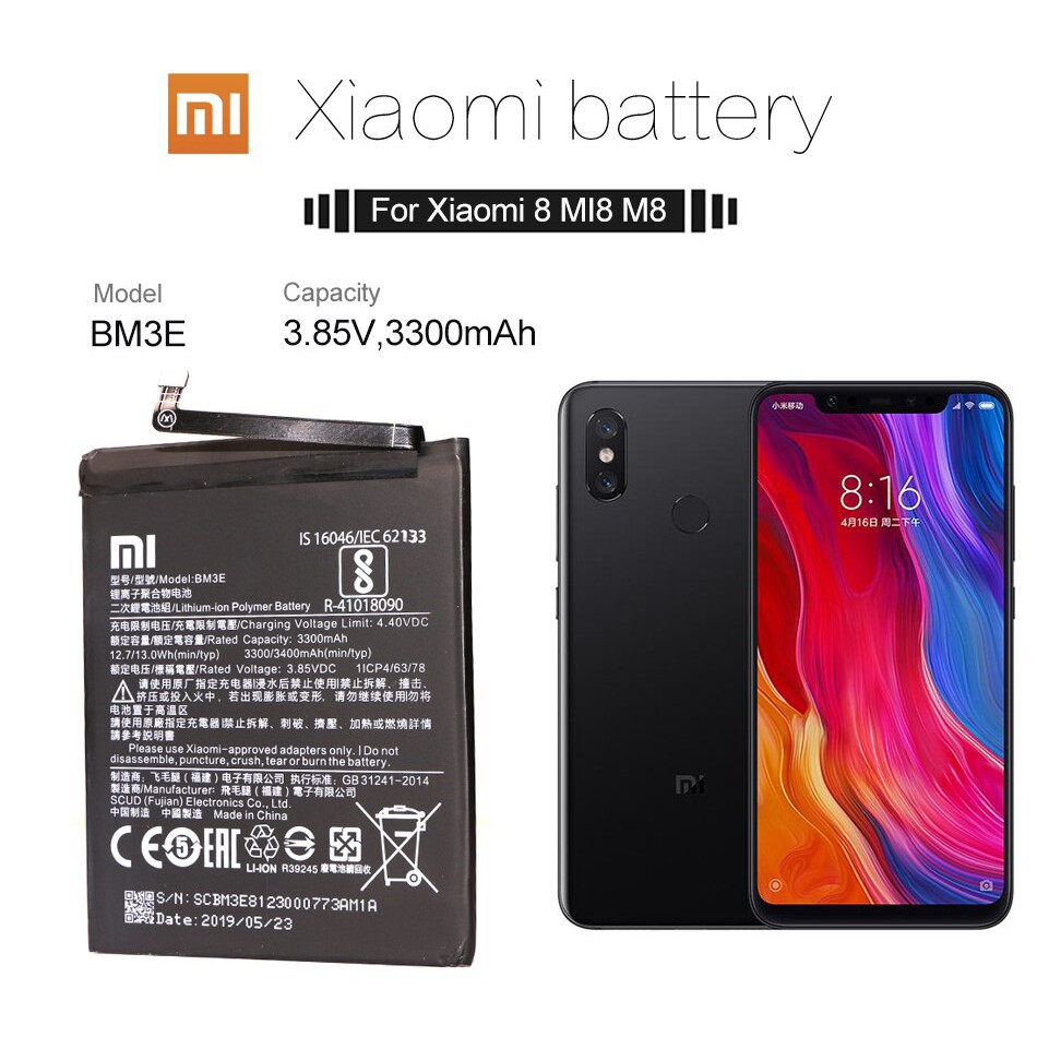 Pin Sạc Thay Thế Cho Xiaomi Mi8 - BM3E , Pin Xiaomi Mi8