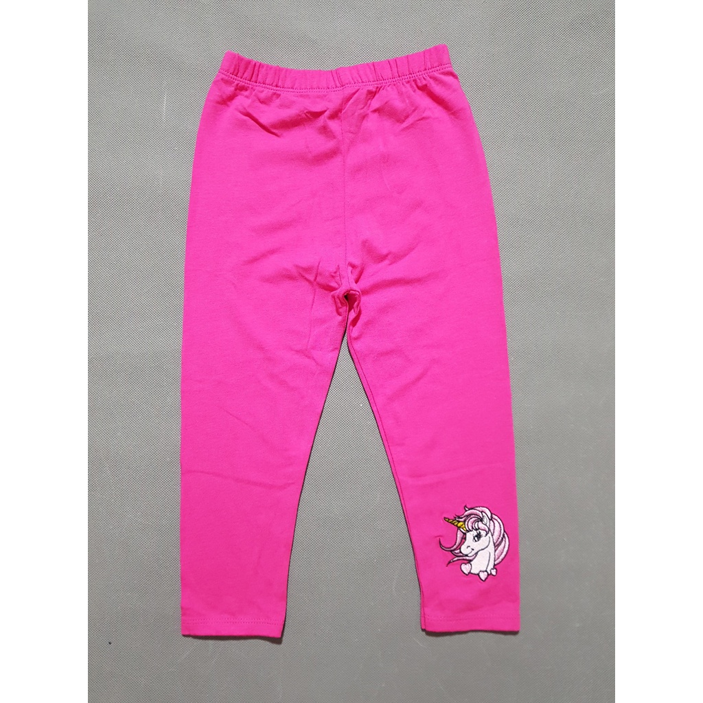 Quần legging dài bé gái nhiều màu thêu ngựa pony, thêu cá... mát mẻ và ngọt ngào