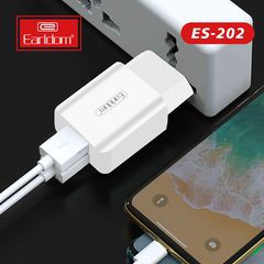 Củ Sạc, cốc sạc 2 Cổng USB Earldom ES-202 sạc nhanh 2.4A vỏ ngoài  là nhựa TPF chống cháy nổ đảm bảo độ bền cao