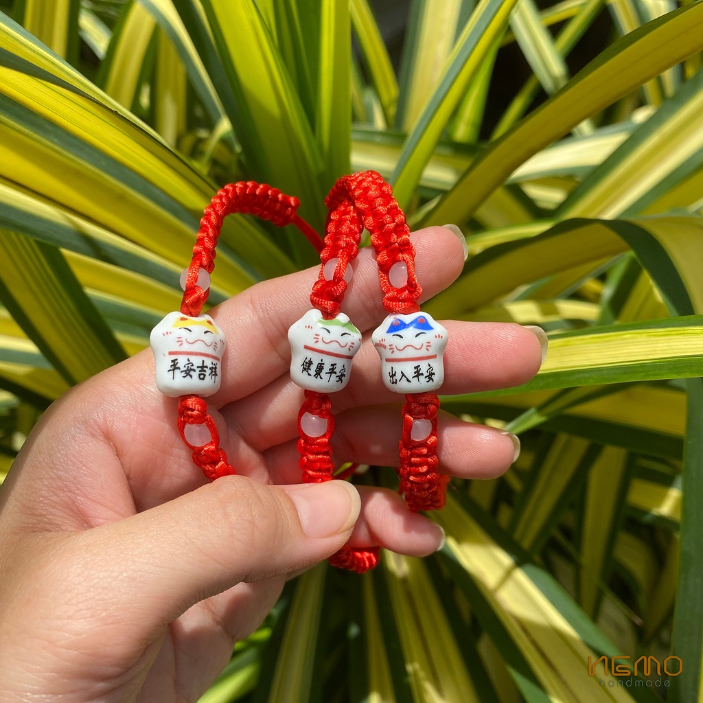 Vòng đeo tay mèo may mắn giao màu mèo ngẫu nhiên, Nemo Handmade - DTMT