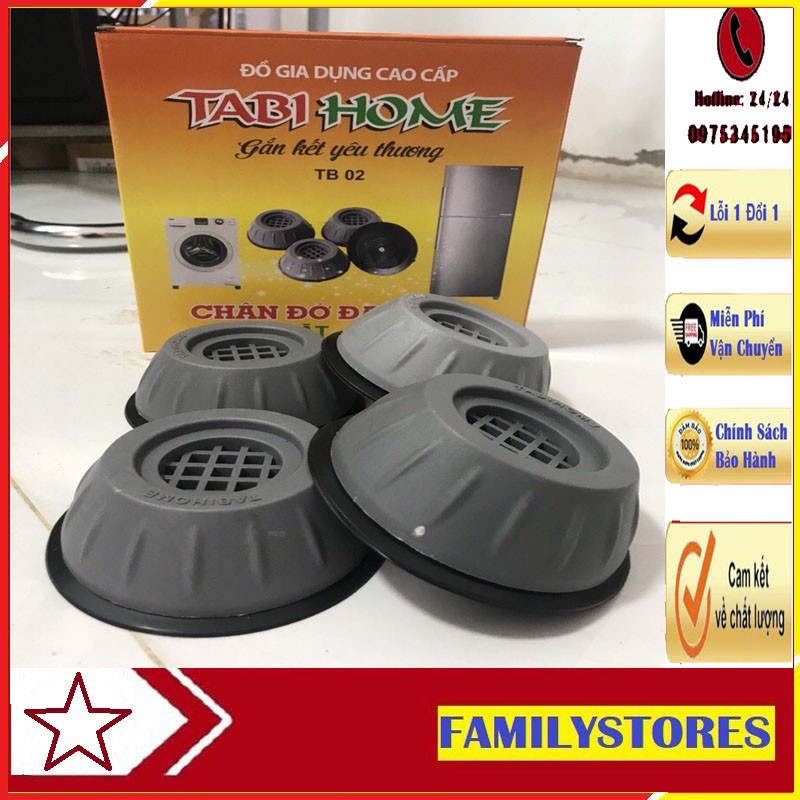 (Mẫu mới) Bộ chân đế chống rung máy giặt cao cấp thế hệ mới Tabihome 2021-Hàng Việt Nam chất lượng cao
