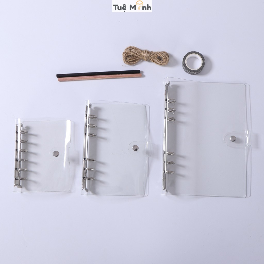 Bìa sổ còng nhựa dẻo A5/ B5 thay giấy refill VPP Tuệ Minh tặng kèm thước kẻ sổ còng P09