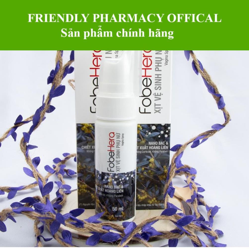 Xịt vệ sinh phụ nữ FOBE HERA- Hỗ trợ giảm viêm, nấm ngứa (chai 50 ml)