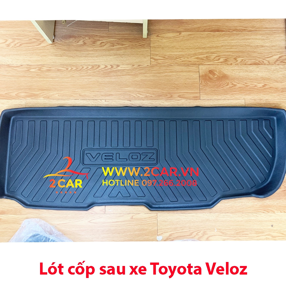 Lót cốp sau xe Toyota Veloz 2022 2023 chất liệu nhựa dẻo, không mùi, không thấm nước