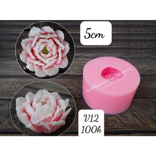 Khuôn silicon hoa cẩm chướng v12 nhụy cánh 5cm