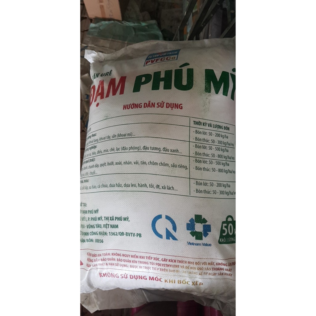 Phân Đạm ( Phú Mỹ) - Kali (Phú Mỹ) - Lân ( Lâm Thao ) Túi 1kg