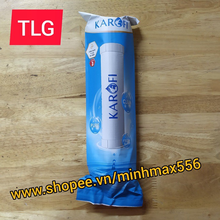 BỘ 3 LÕI LỌC KAROFI 123 CHÍNH HÃNG [ CATION - KHỬ CANXI ] - GỒM LÕI 1 , LÕI 2 CATION, LÕI 3