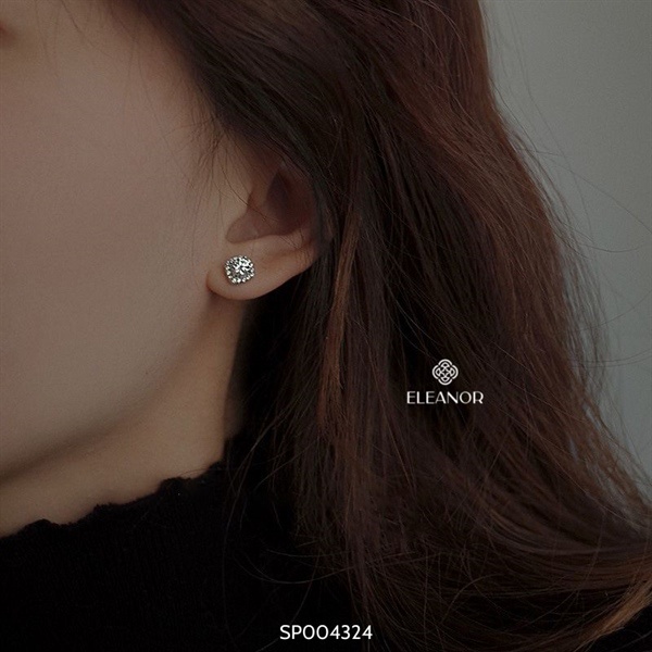 Bông tai nữ nụ đính đá eleanor accessories phong cách hàn quốc phụ kiện - ảnh sản phẩm 4