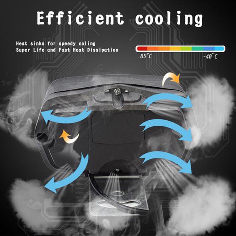 1 Đèn Pha Led 8 Bóng Siêu Sáng Cho Xe Mô Tô