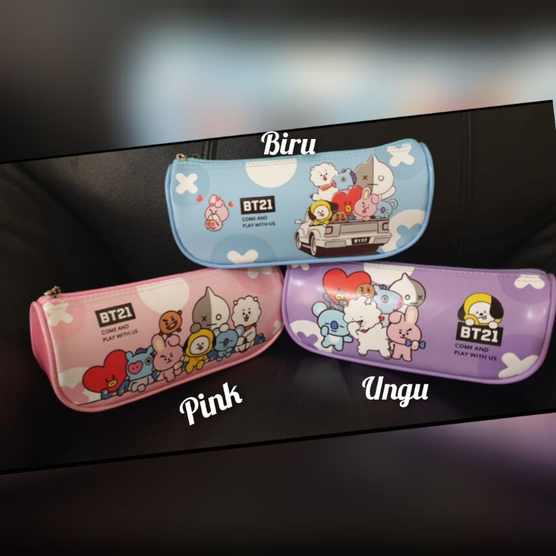 Bóp Viết Vải Satin In Hình Bt21 Bts Ốp