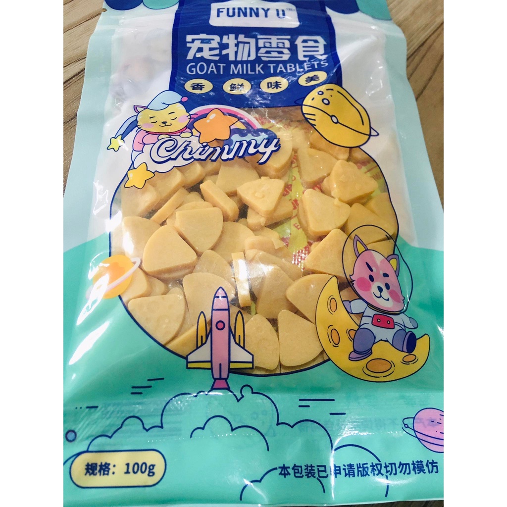 Viên Sữa Dê Bổ Sung Canxi Cho Chó Mèo, Thú Cưng 100gr - FUNNY U