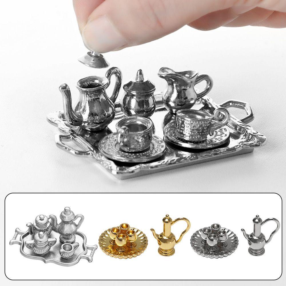 LUOL 1 Bộ Ấm Tách Uống Trà Trang Trí Nhà Búp Bê