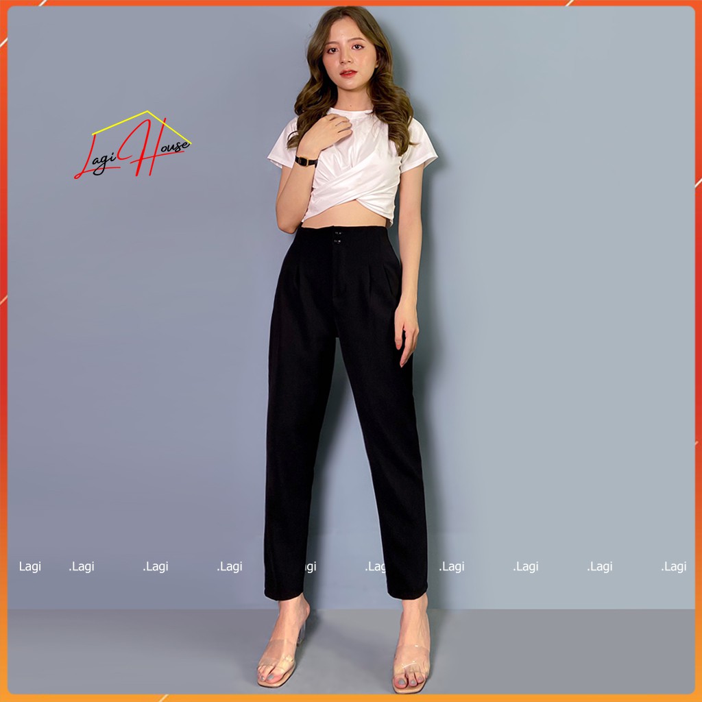 Quần baggy nữ Lagi, quần công sở thiết kế basic mềm mịn, thanh lịch sang trọng