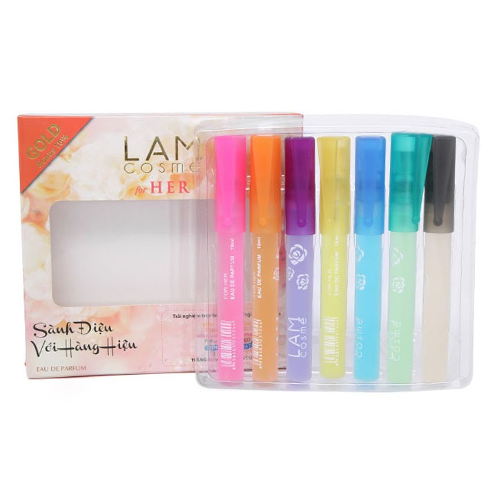 Bộ 7 nước hoa cây bút nữ Lamcosmé (10ml)