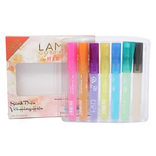 Bộ 7 nước hoa cây bút nữ Lamcosmé (10ml)