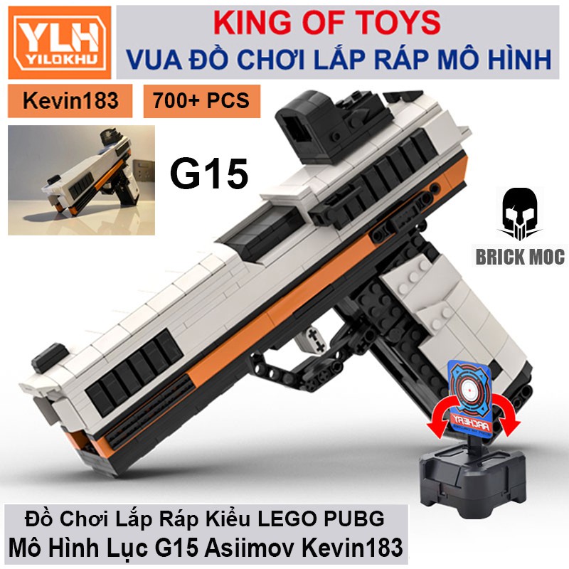 Đồ Chơi Lắp Ráp Kiểu LEGO PUBG Mô Hình Lục Asiimov G15 Với 700+ Mảnh Ghép - Bản Thiết Kế Tiêu Chuẩn Của Kevin183