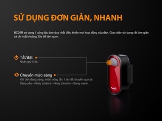 Đèn hậu xe đập Fenix BC05R