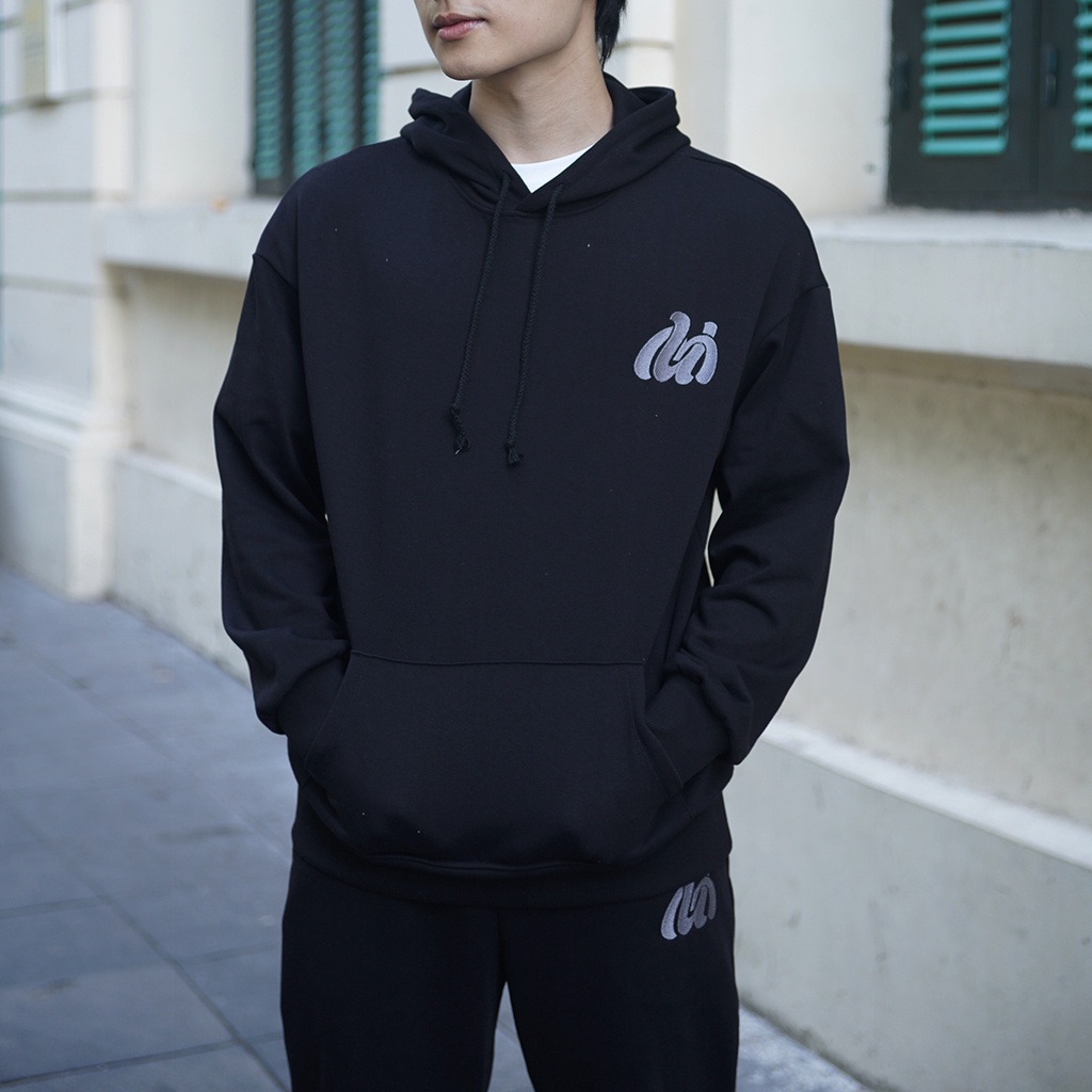 Quần áo khoác nỉ hoodie dài tay có mũ form rộng oversize Umebay, vải da cá 100% cotton 350gsm UHD05