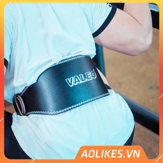 [Siêu Bền] Đai lưng tập gym da bò Valeo Pro