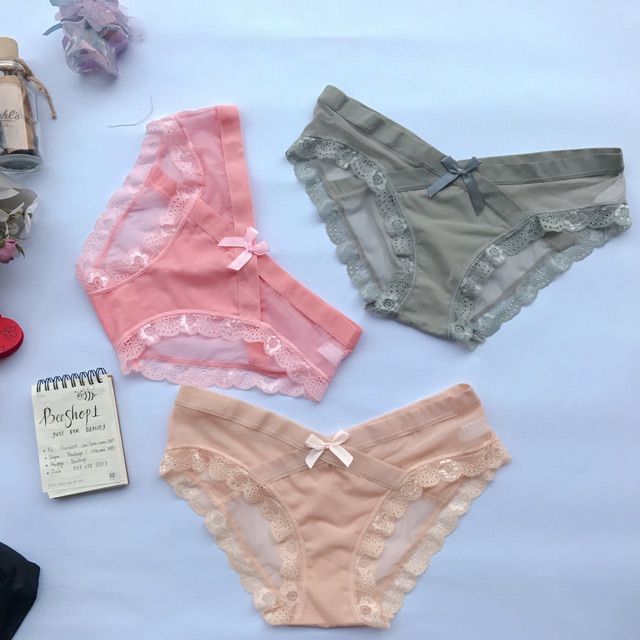 [CÓ SIZE XXL Quần lót ren nữ đáp chéo siêu sexy quyến rũ QR25