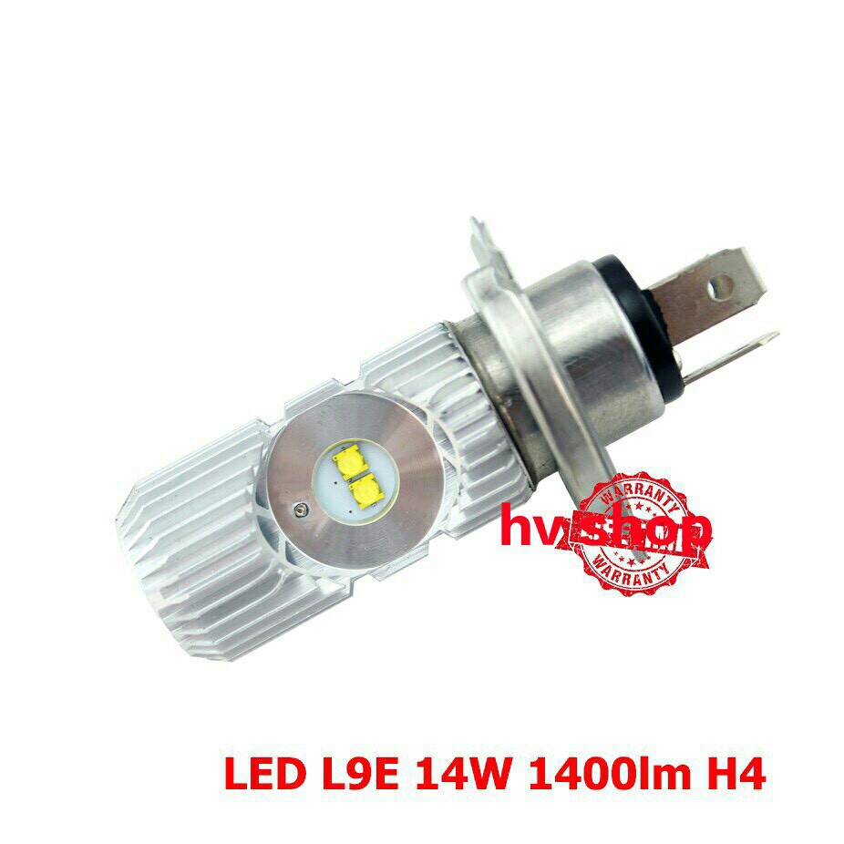 bóng đèn led 3 chân H4/L9E Hv shop gắn xe máy ( sáng trắng)