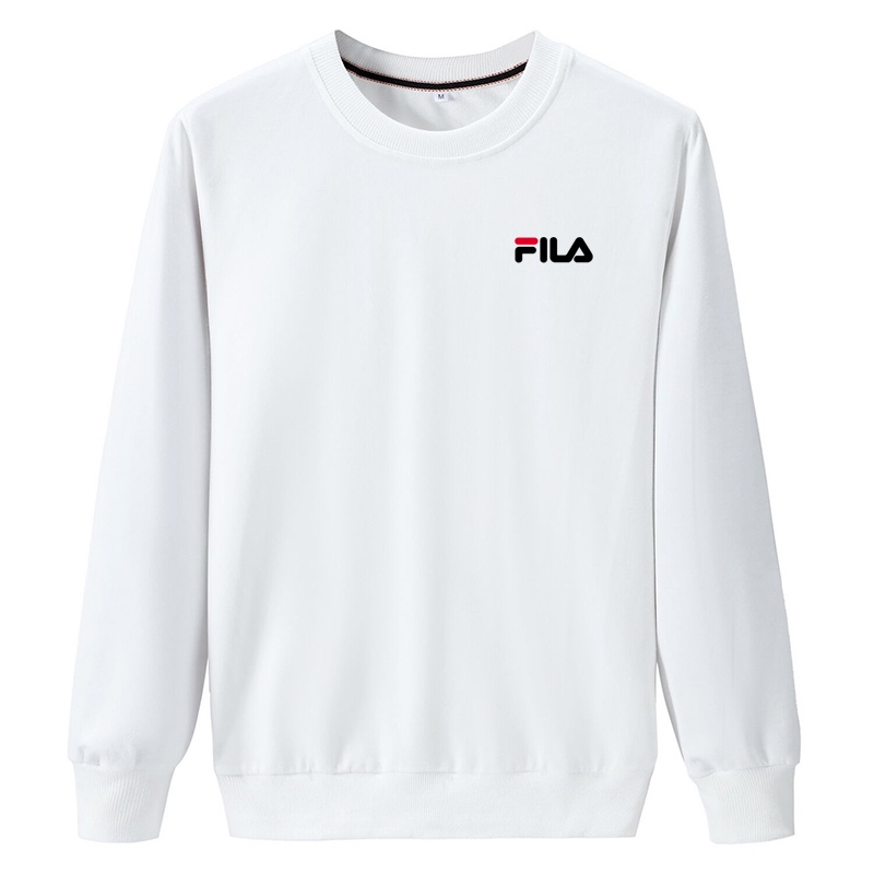 Áo Sweater Cổ Tròn In Chữ Fila Thời Trang Xuân Thu Phong Cách Hàn Quốc Cá Tính Cho Nam