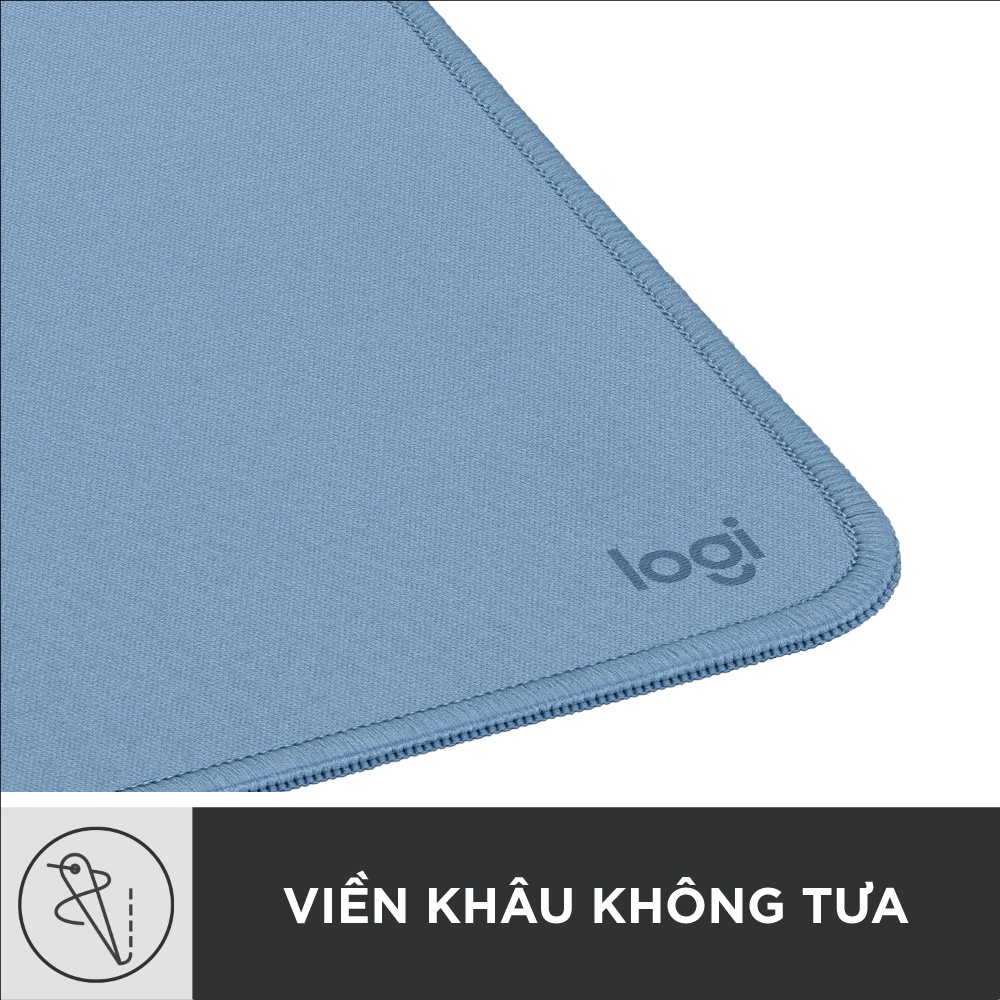 Bàn di chuột - tấm lót chuột Logitech Mousepad Studio Series - Đế cao su chống trượt lướt dễ dàng, bền bỉ, nhỏ gọn