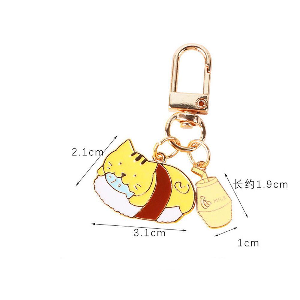 LANFY Móc Khóa Kim Loại Hình Mèo Dễ Thương Sáng Tạo