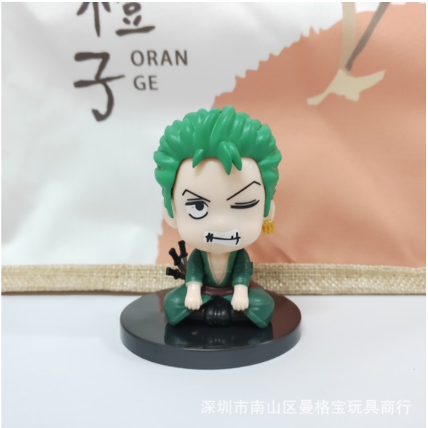 Mô Hình OnePice, Luffy Zoro Chibi Siêu Đẹp, Bộ Sưu Tập Nhân Vật, Decor - Tượng OnePiece Cao 6,5 cm