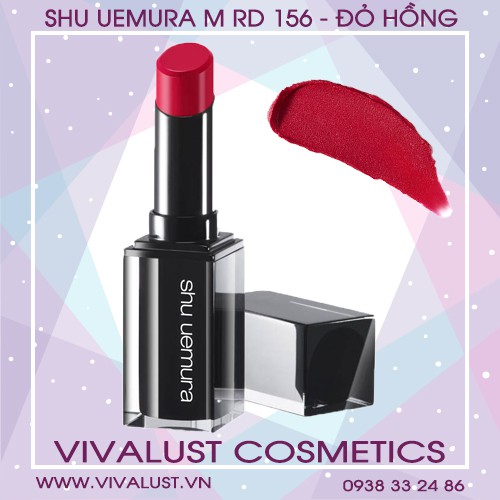 Son Shu 156 Đỏ Hồng, Vỏ Đen - SHU UEMURA Rouge Unlimited Amplified MATTE - M RD 156 - Dòng Lì