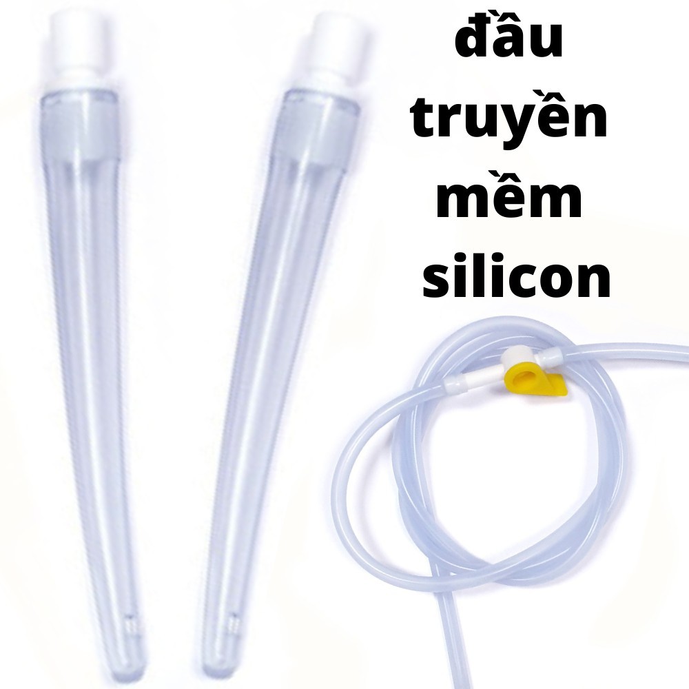 Viet Healthy Chính Hãng - Bộ 2 đầu truyền thải độc đại tràng enema nối với dây vòi silicone