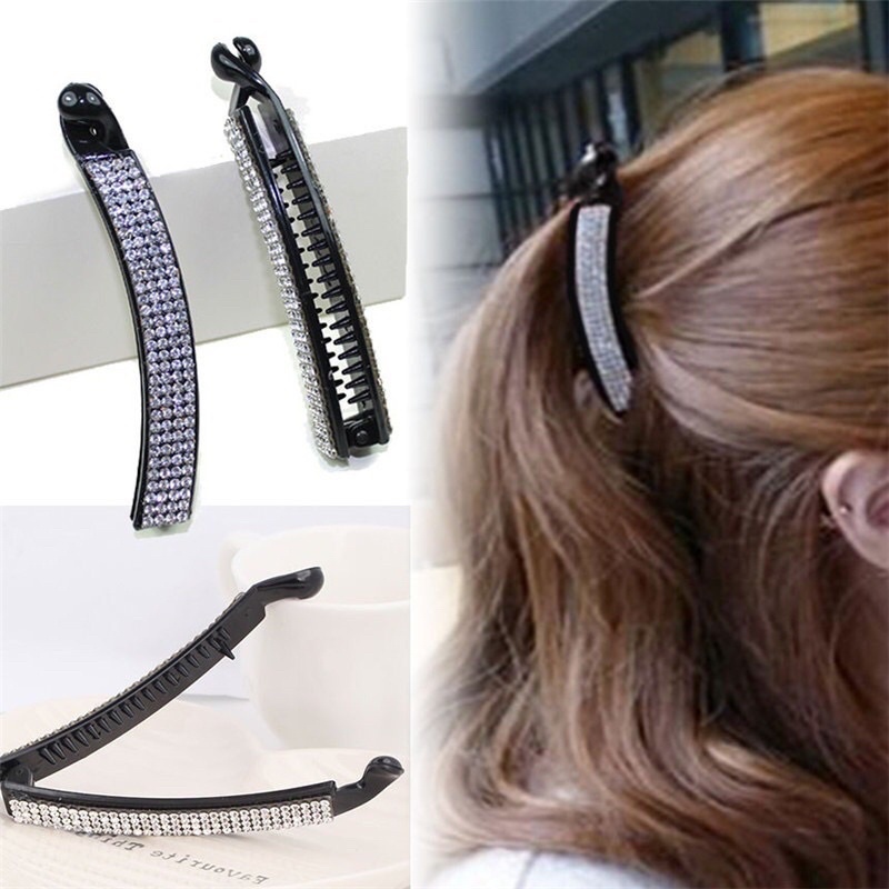 Kẹp dọc tạo phồng tóc đính hạt cao cấp