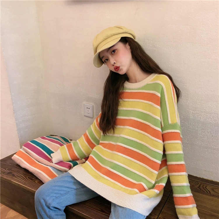 Áo Sweater Phong Cách Retro Hong Kong Xinh Xắn Cho Nữ | BigBuy360 - bigbuy360.vn