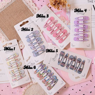 Set kẹp tóc cho bé gái, nhiều màu
