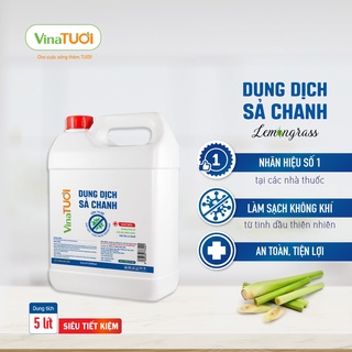 [Mềm Da Tay] Dung dịch xịt khử khuẩn, rửa tay, sát khuẩn Sả Chanh VINA TƯƠI can 5 lít