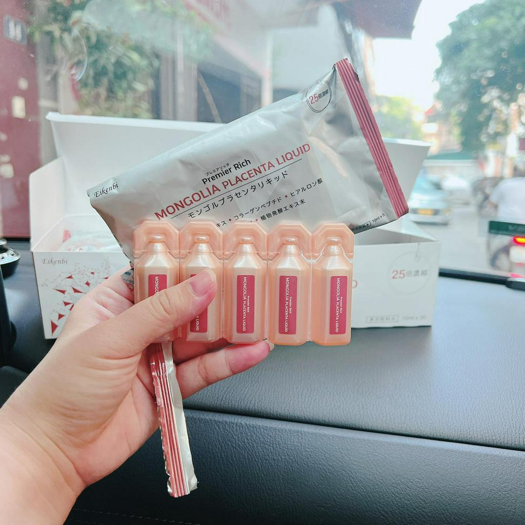 Nước uống nhau thai ngựa Mongolia Placenta Liquid trắng da