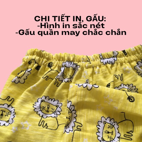 Quần đùi cotton cho bé trai bé gái mặc ở nhà cực đẹp