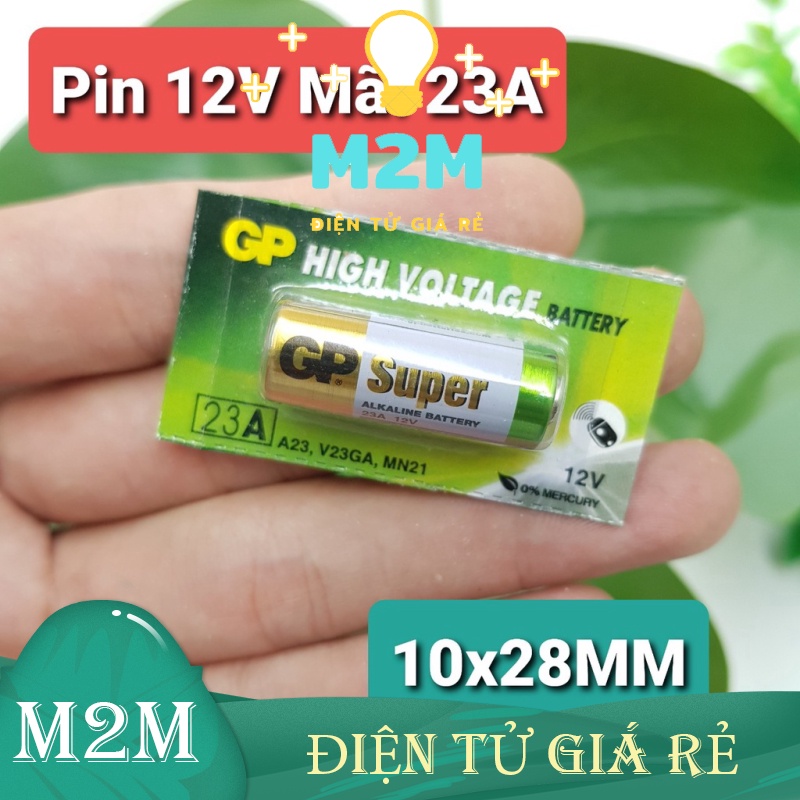 Pin 12V 23A hãng GP dùng cho chuông cửa, điều khiển cửa cuốn, thiết bị chống trộm