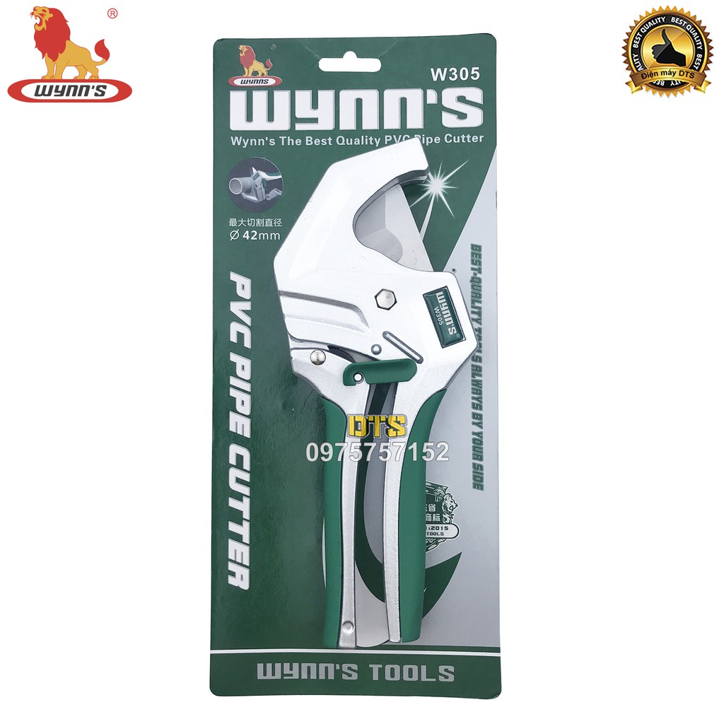 Kéo cắt ống nước trợ lực cao cấp WYNN’S, dao cắt ống nhựa PVC, PPR, PE 42mm, thép Mangan siêu sắc