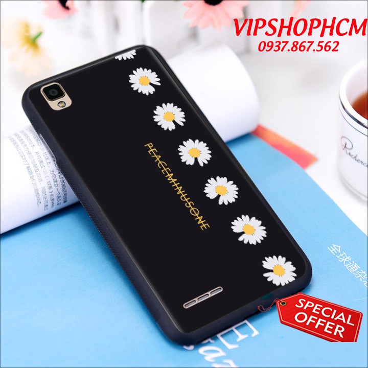 Ốp lưng Oppo F1/ F1S/ F1 Plus/ F3/ F3 Lite BST Hoa Cúc - viền Silicon dẻo