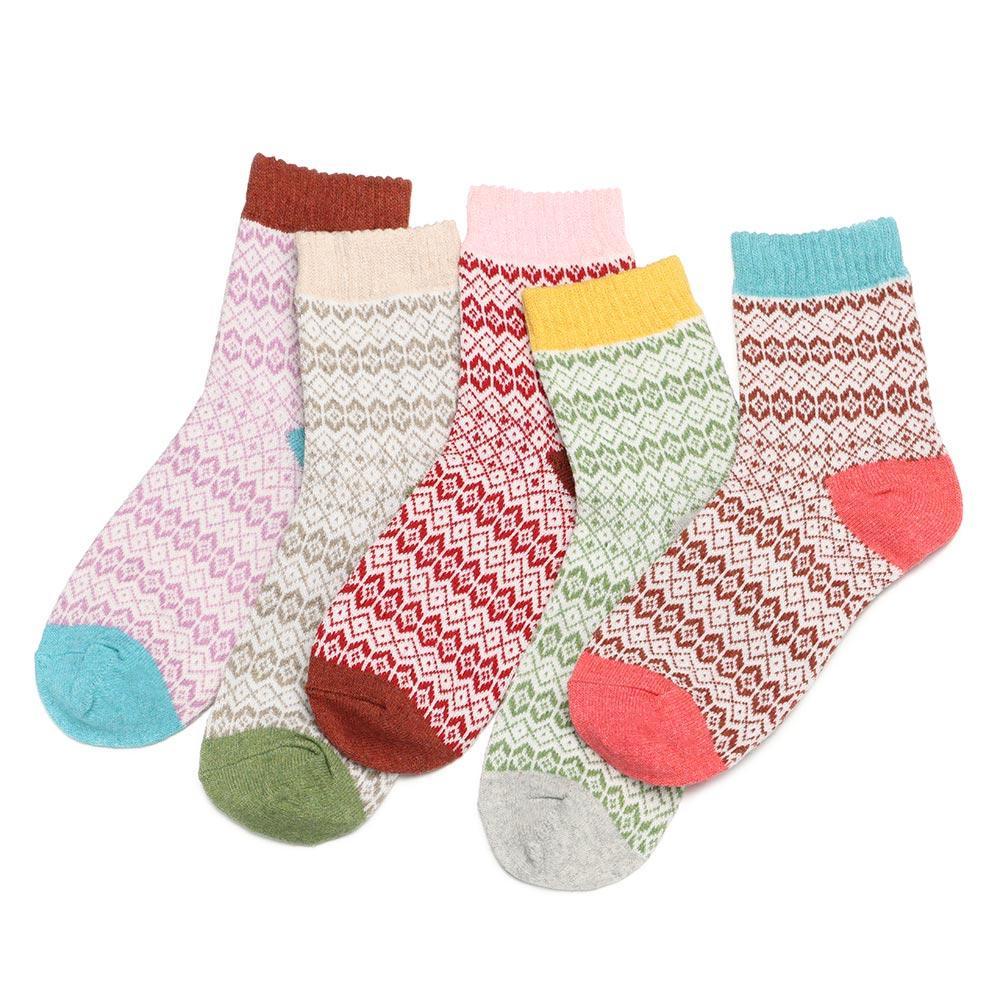 MAG Set 5 Đôi Tất Giữ Ấm Thoáng Khí Nhiều Màu Sắc Đa Dạng