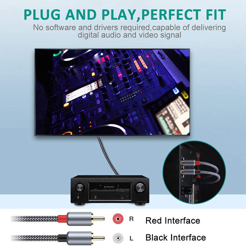 RCA Cáp Chuyển Đổi Âm Thanh Từ 2rca Sang 2rca Chuyên Dụng