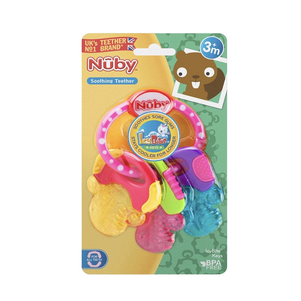 GẶM NƯỚU NUBY Gel lạnh ĐỒ CHƠI AN TOÀN Massage làm dịu nướu trong quá trình mọc răng cho bé 3M+