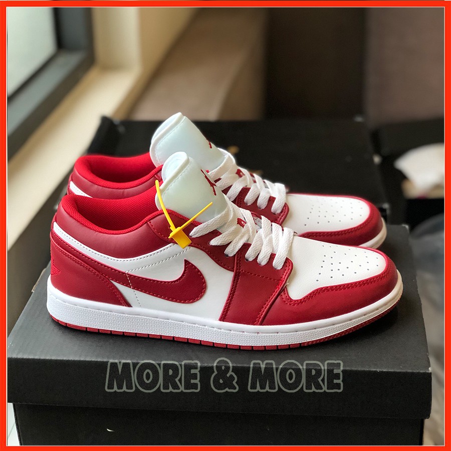 Giày Thể Thao Air Jordan 1 Low Gym Red Đỏ trắng chuẩn xác Sneaker Nam Nữ